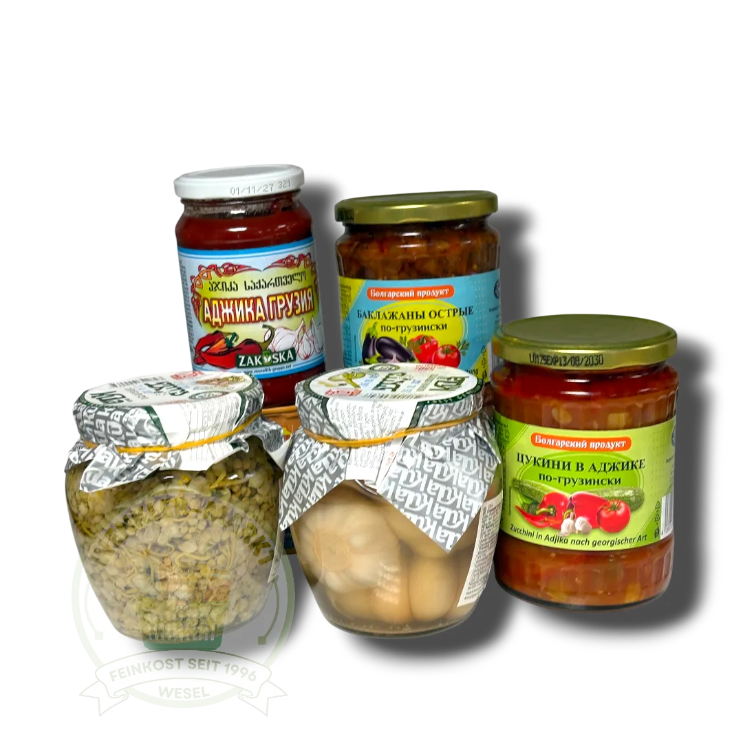 Adschika und eingelegte Spezialitäten Фото продукта: Adschika und eingelegte Spezialitäten - Wenkler-Markt Wesel